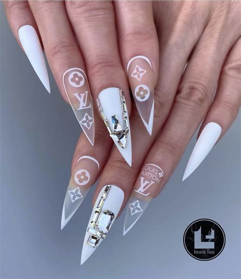 white louis vuitton nails|louis vuitton nail foil patterns.